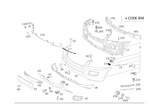 Front Bumper for 2011 Mercedes-Benz ML550 #0