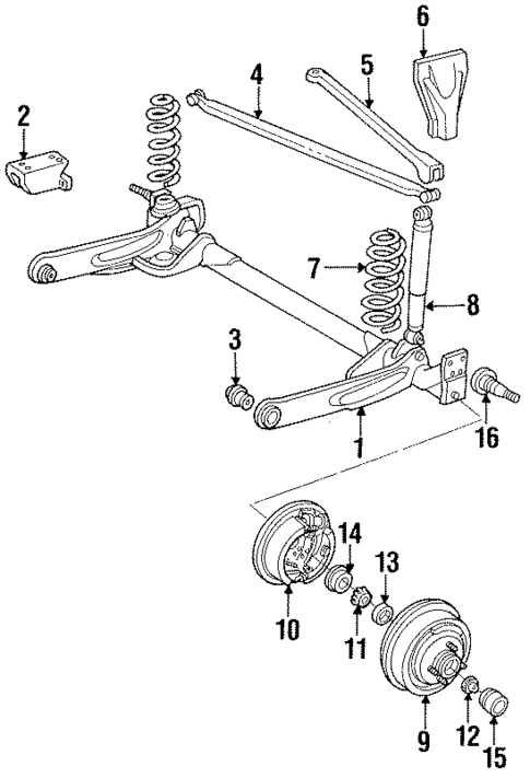 Rear Suspension for 1988 Chrysler LeBaron #1