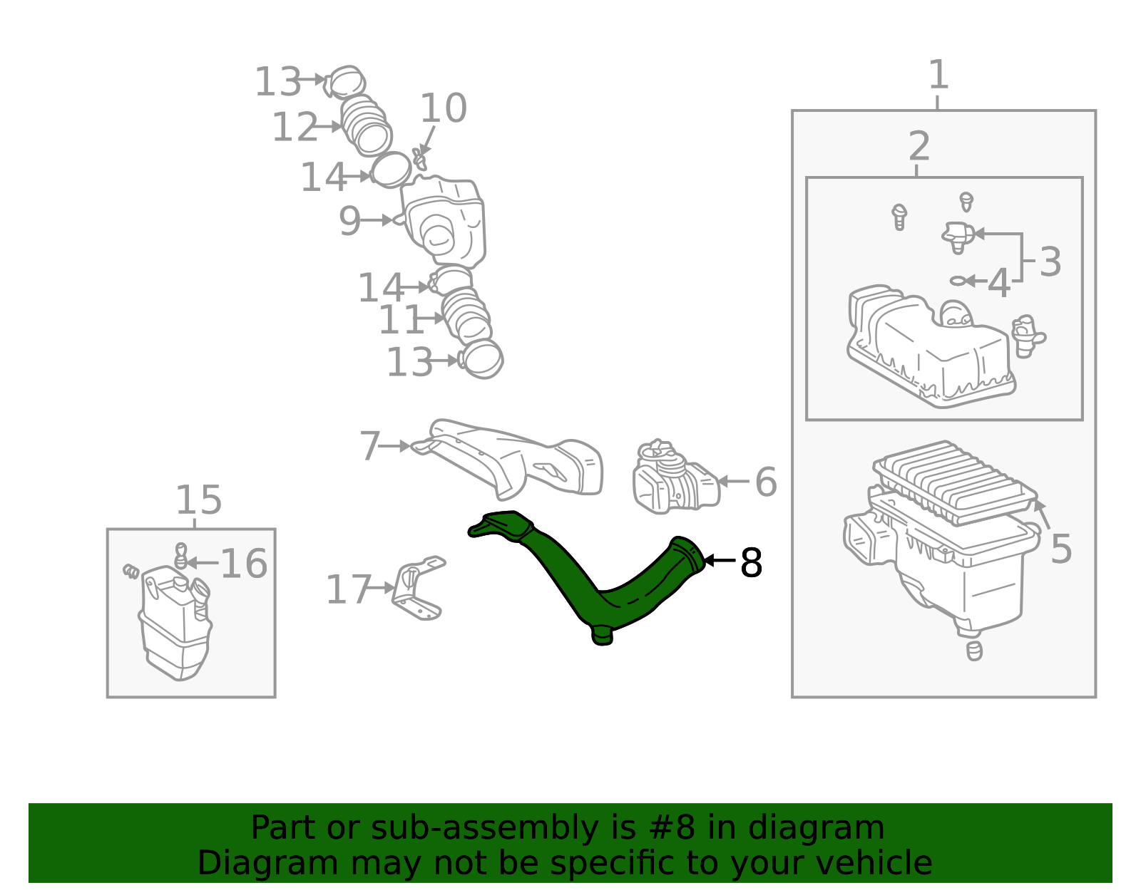 Dde R17751 2002-2006 Lexus Engine Air Intake Hose 17751-AA010 | OEM Parts Online