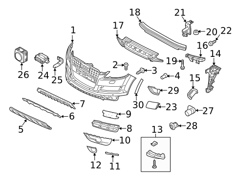 Bumper & Components - Front for 2013 Audi Q7 #0
