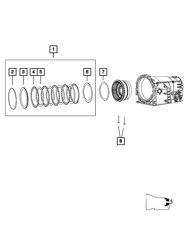 52107983AA - NAG1; W5A580; 5-Speed; Automatic Transmission: Snap Ring for Mopar Image
