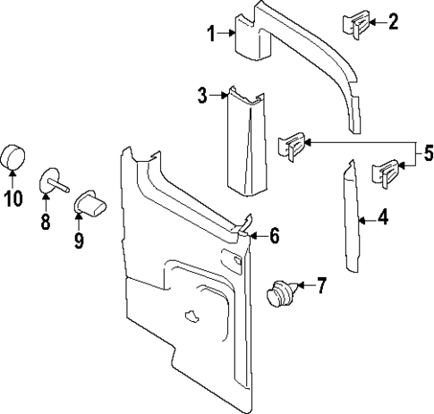 Interior Trim - Back Door for 2025 Ford Transit-350 HD #1
