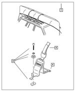 5016511AA - Mopar Accessories - Component Parts: Cargo Tie Down Strap for Chrysler: 200, 300, Aspen, Pacifica, PT Cruiser, Sebring, Town &amp; Country, Voyager | Dodge: Avenger, Caravan, Dakota, Durango, Grand Caravan, Journey, Magnum, Neon, Nitro, Stratus | Jeep: Cherokee, Commander, Compass, Grand Cherokee, Liberty, Patriot | Ram: C/V Image