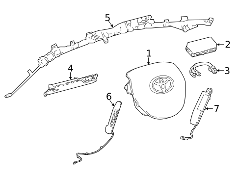 Air Bag Components for 2020 Toyota Camry #0