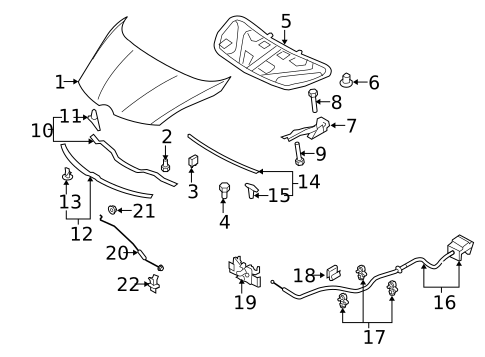 Hood & Components for 2011 Mazda CX-7 #0