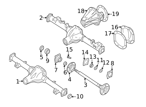 Axle Housing for 2004 Nissan Xterra #0