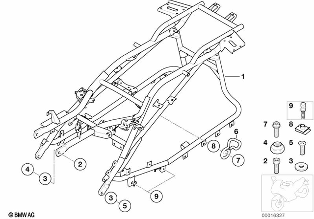 7129904159 - Frame and Mounting Parts: Fillister Head Screw - M10X35-8.8-zns3 for BMW-Motorrad Image