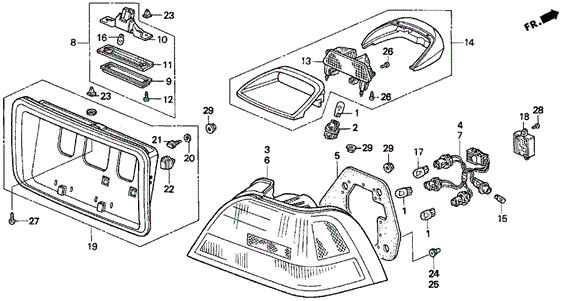 Taillight for 1998 Acura TL #0