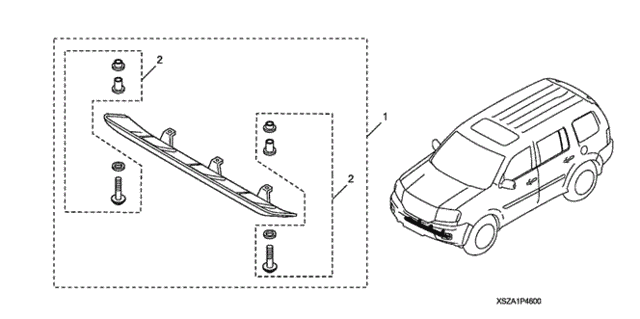 Front Aluminum Under Trim for 2011 Honda Pilot #0