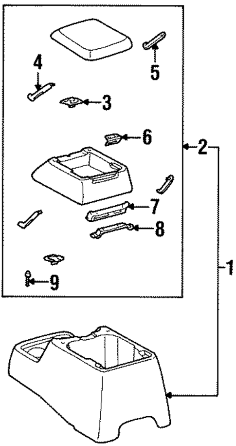 Rear Console for 1997 Toyota T100 #0