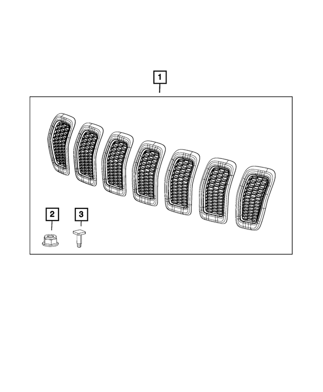 6AZ88MA7AB - Exterior Ornamentation: Radiator Grille Kit for Mopar Image