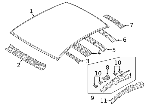 Roof & Components for 2022 Mazda 3 #2