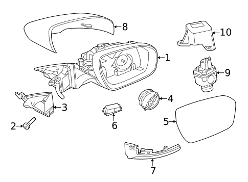 Mirrors for 2018 Land Rover Range Rover Evoque #0