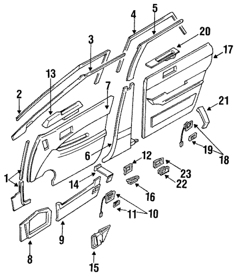 Interior Trim for 1991 Subaru Legacy #0