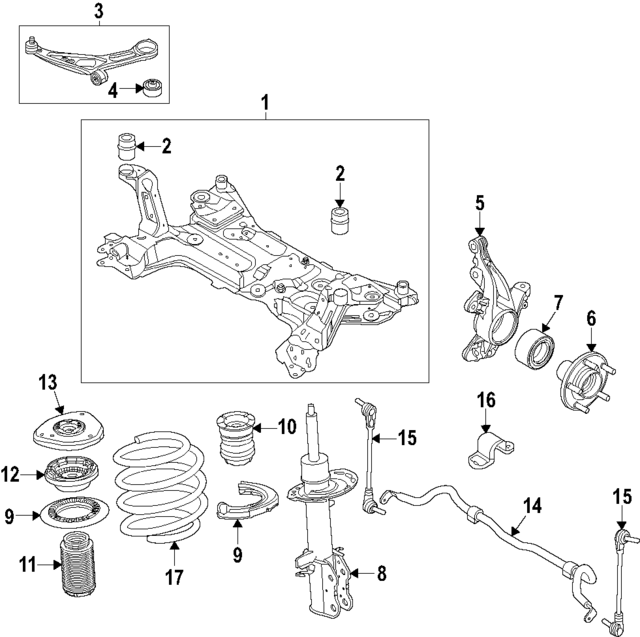 ASH8666336 - : Motorcraft™ Suspension Strut for Ford Image