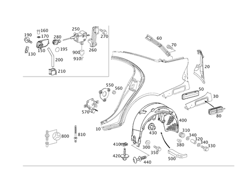 Rear Fender for 2005 Mercedes-Benz E500 #0