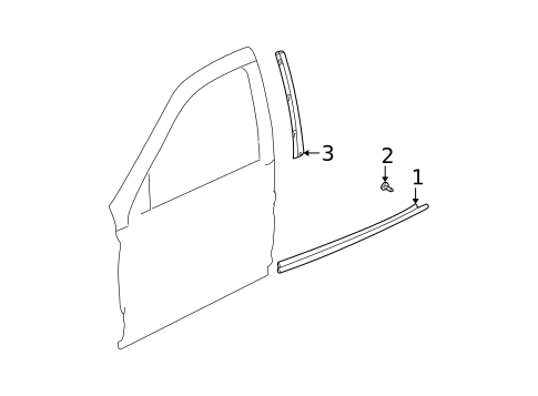 Exterior Trim - Front Door for 2000 Saturn LS #0