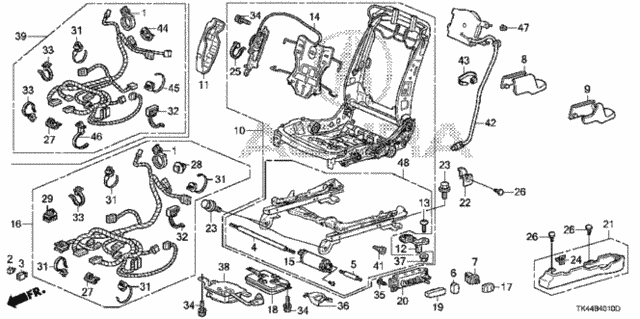Front Seat Components (L.) for 2011 Acura TL #0