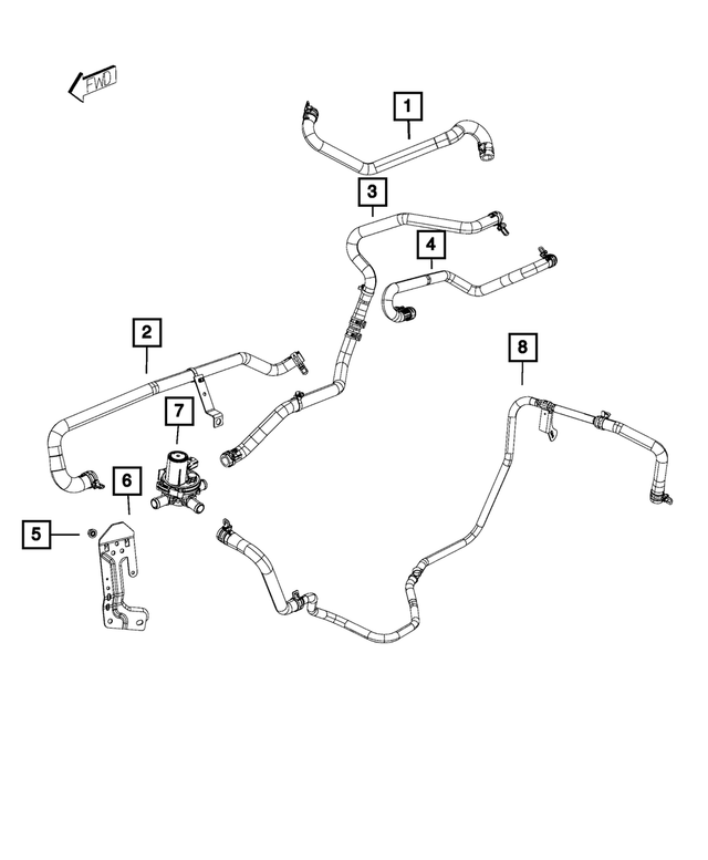 68043577AB - Air Conditioners and Heaters: Auxiliary Coolant Pump Bracket for Mopar Image