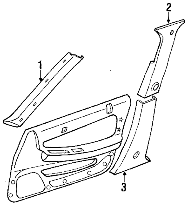 7691185E67 - : Windshield Pillar Trim for Nissan Image