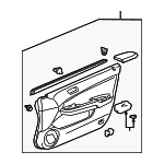 83700SDAA23ZA - : 2006-2007 Honda Accord - Lining Assembly R Rear Door *NH167L* (Graphite Black) for Honda: Accord Image