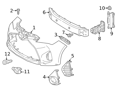 Bumper & Components - Front for 2017 Toyota Yaris #0