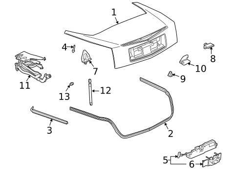 Lid & Components for 2004 Cadillac XLR #0
