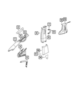 5RH631TVAF - : B Pillar Lower Molding, Left for Mopar Image