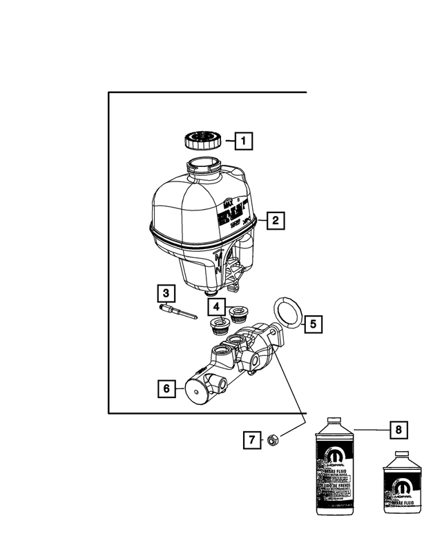 68045446AA - Brakes: Master Cylinder To Reservoir Screw for Mopar Image image