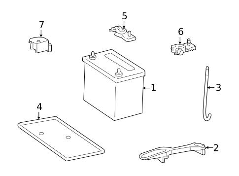 Battery & Related Components for 2008 Lexus LX570 #0