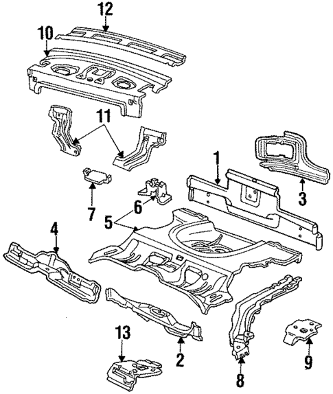 Rear Body & Floor for 1995 Oldsmobile Achieva #0