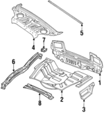 52410AA020 - Body: Panel Below Lid for Subaru: Legacy Image