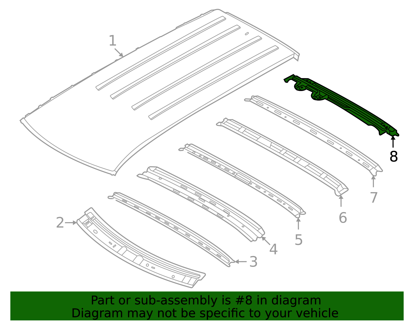 67133-R0000 - Rear Header 2022-2026 Kia Carnival | Kia.Parts Store