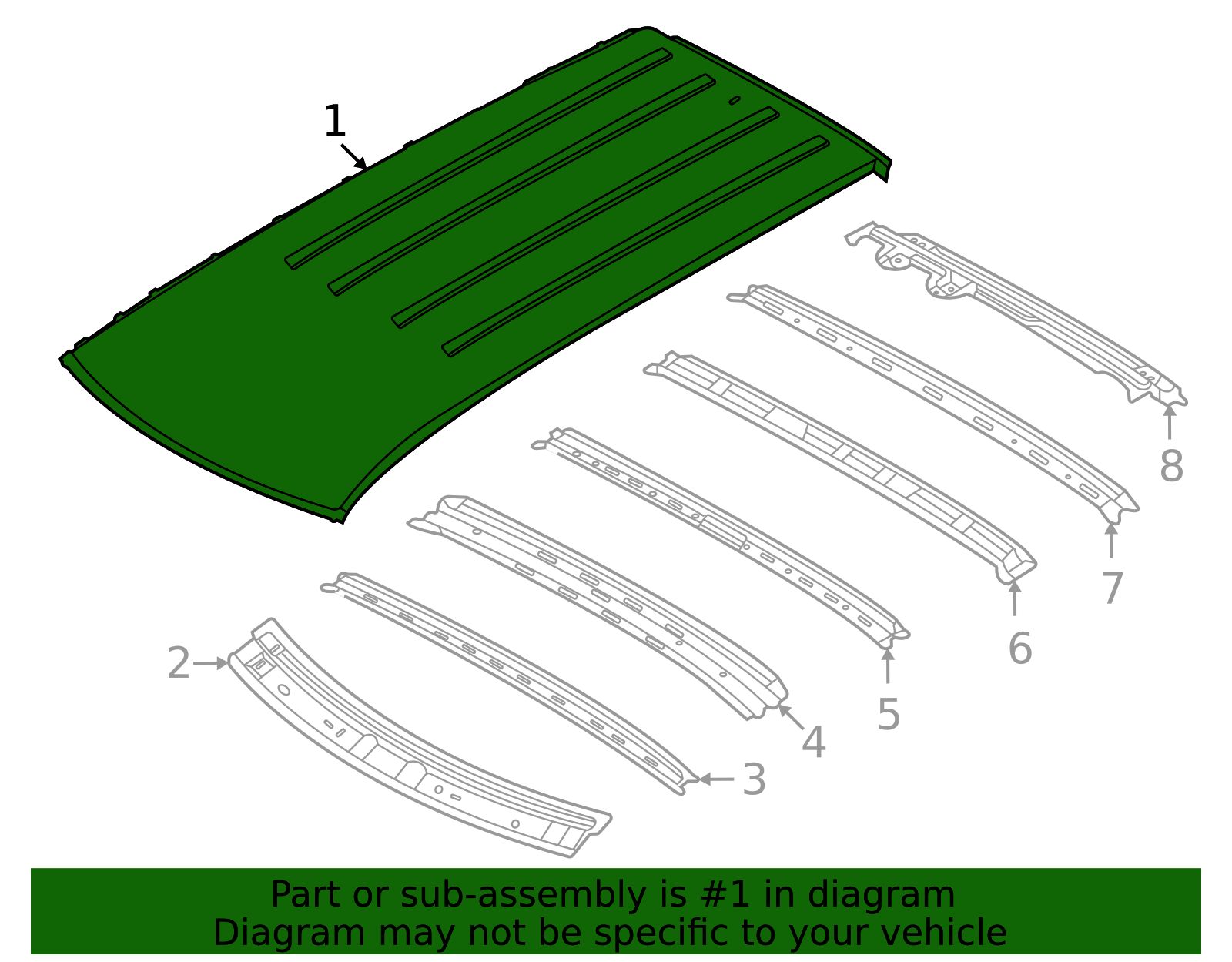 2022-2025 Kia Carnival Roof Panel 67111-R0000 | TascaParts.com