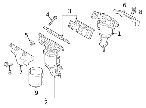 Exhaust Components for 2017 Lincoln Continental #1