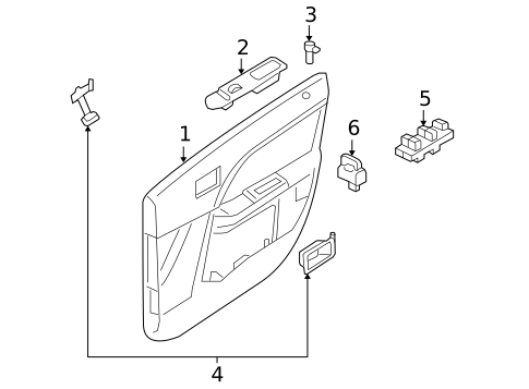 Interior Trim - Front Door for 2005 Mercury Montego #0