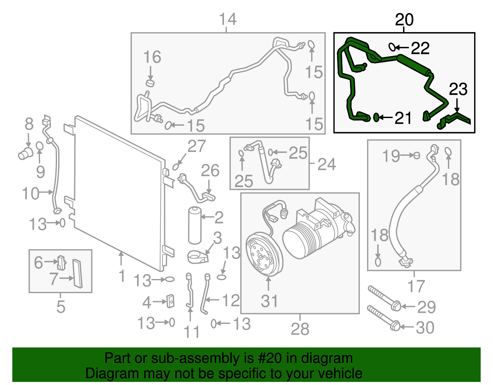 Rear Suction Hose - Nissan (92446-6JR0A)