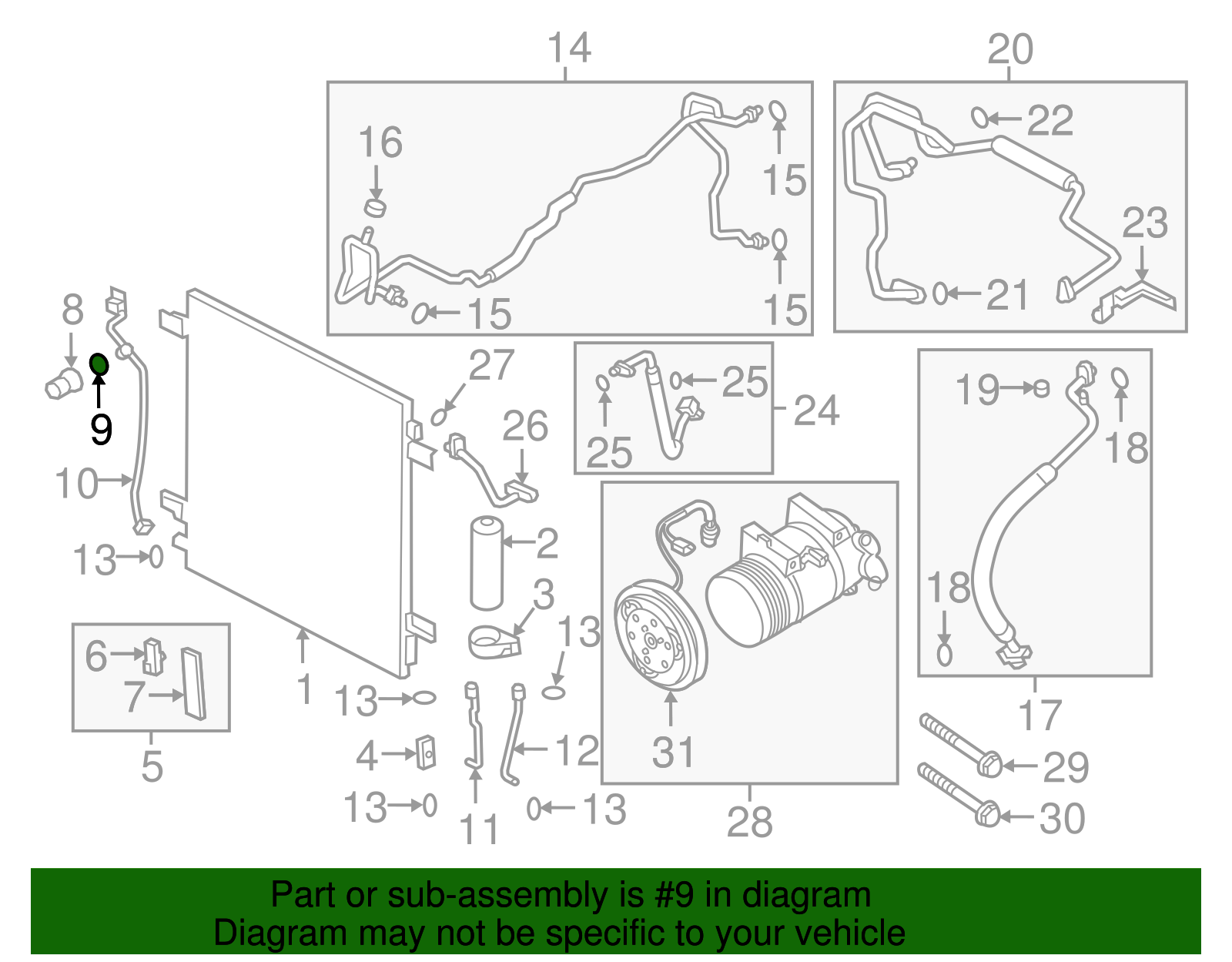 Pressure Sensor O-Ring - Nissan (92471-ET00A)