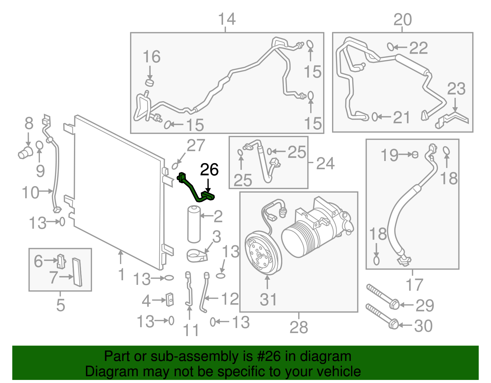 Discharge Hose - Nissan (92446-1LA0A)
