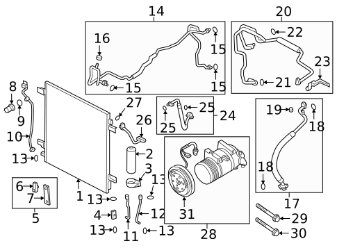 Condenser, Compressor & Lines for 2023 Nissan Armada #0