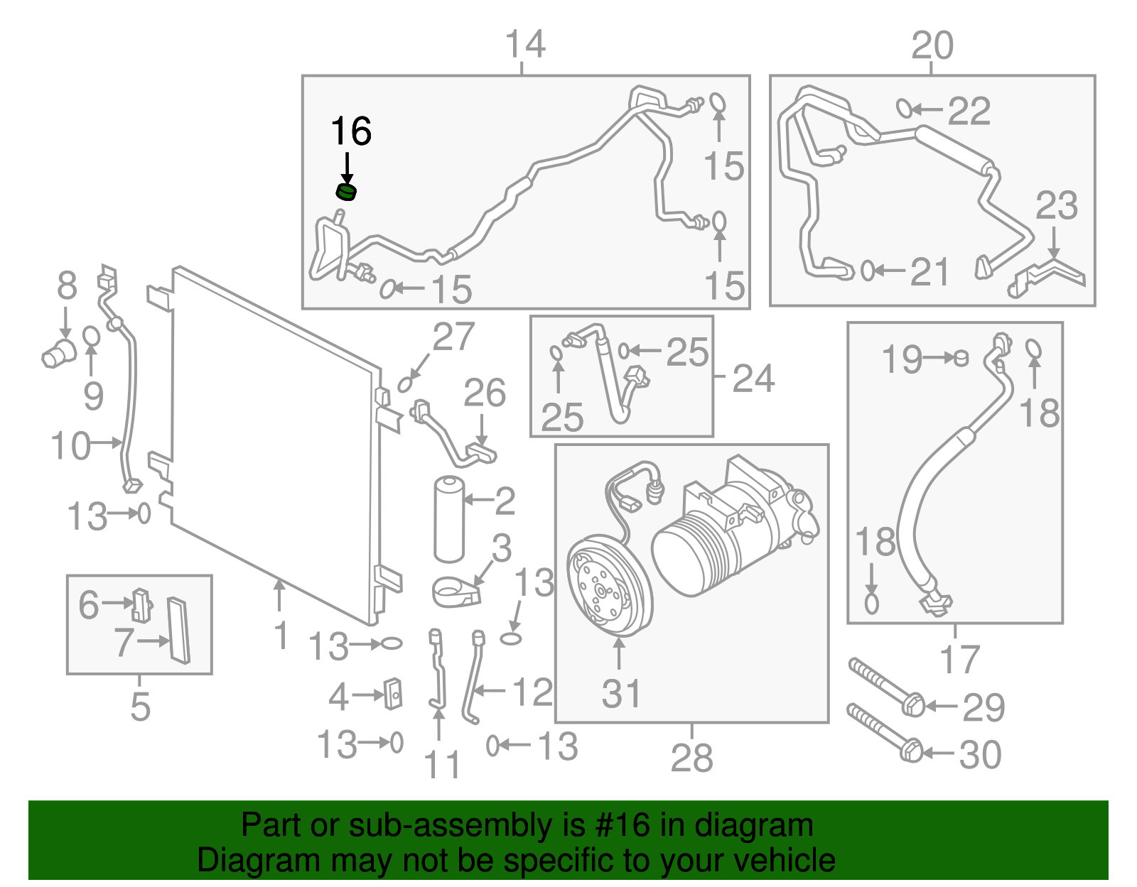 Evaporator Tube Cap - Nissan (92499-6AV0A)