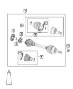 68236509AA - Front Wheel Drive; Diff and Drive Line: Half Shaft Boot Kit for Mopar Image