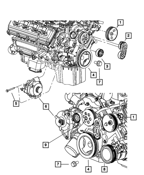 Pulleys and Related Parts for 2010 Jeep Grand Cherokee #0