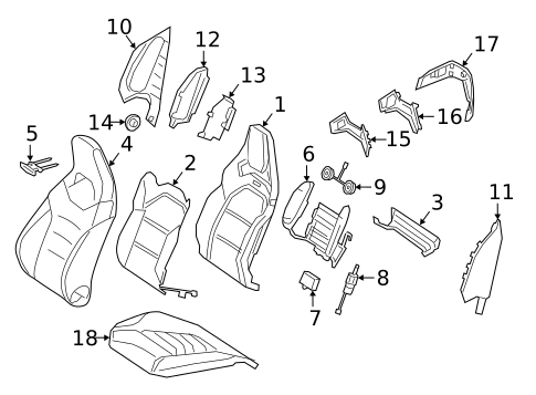 Passenger Seat Components for 2021 Mercedes-Benz A35 AMG #1