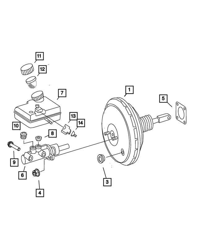 68013551AA - Brakes: Power Brake Booster for Dodge: Sprinter 2500, Sprinter 3500 Image
