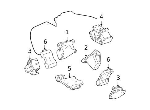 Engine & Trans Mounting for 2000 Toyota Tacoma #0