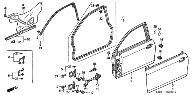 Door Panel for 2002 Honda Accord #0