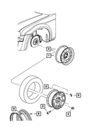 1CG57TAEAA - : Aluminum Wheel for Chrysler: 300 | Dodge: Charger, Magnum Image