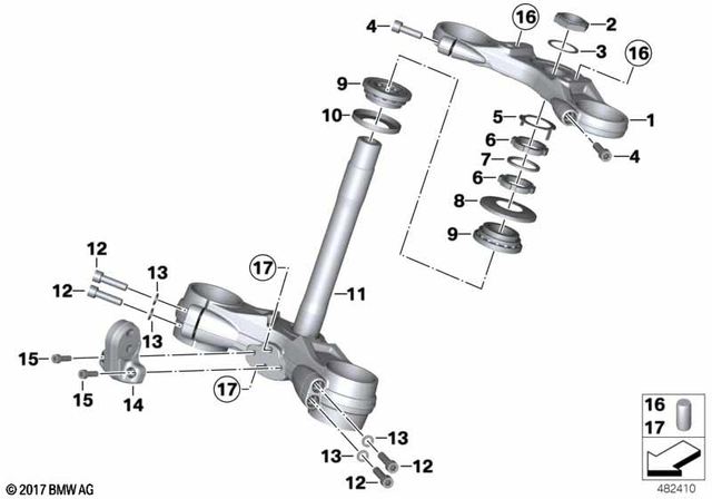 7119907038 - Front Axle, Front Suspension: Dowel pin for BMW-Motorrad Image