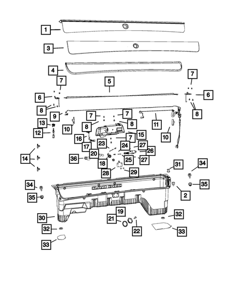 Pickup Box and Fuel Filler Door for 2020 Ram 3500 #3